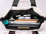 black Large-capacity travel tote bag, lightweight carry-on luggage with shoulder strap, gym bag, V1232-LXSTB001