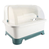 Double Layer Drying Dish Rack with Lid Dust Proof Storage Dish Drainer for Restaurant V1294-YM0901-3118230435211