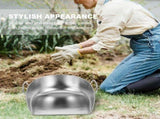 Stainless Steel Dustpan with Ergonomic Handle for Home and Farm Use V1369-AZ3-W-19132