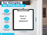 Black Plastic Clipboards Multipack - 12.5x9 Inch Clipboard Holds 100 Sheets, Low Profile V1258-DP02-WO-798