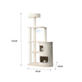 HONEYPOTCAT Fun Oasis Wood Cat Tree & Activity Barrel - 135cm V390-230618