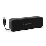 Simplecom UM228 Portable USB Stereo Soundbar Speaker Plug and Play with Volume Control for PC Laptop V1202-V2-HXSI-UM228