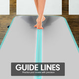 Powertrain 4m x 2m Airtrack Tumbling Mat Gymnastics Exercise Air Track with Pump IFM-0402-GYGN-IFP