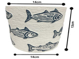Set 3 Assorted Fish / Stripe Planters w Hole Plug 14cm V637-88742PLN