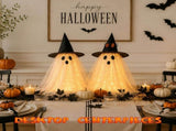 2pcs Halloween Decorations Indoor,Ghost Decor with String Lights Remote Control,Halloween Party V1107-129-29811