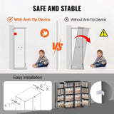 VEVOR Media Storage Cabinet, DVD Cabinet with Doors and Shelves, CD Storage Holds up to 576 CDs, V952-DVDCDCCJLDS1BWRMWV0