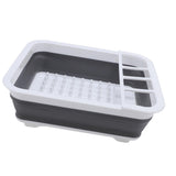 Foldable Dish Drying Rack Food Grade PP TPR Portable Dinnerware Drainer Organizer for Kitchen RV V1294-YM0901-3118240246111