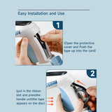 Manual Embossing Label Maker with 6 Rolls of 3D Tape Vintage Labeling Machine Portable Handheld V1370-AZ4-15653