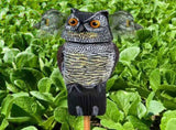 Owls to Scare Birds Squirrels Away,Owls to Frighten Birds 360 Degree Rotating Head,Plastic Owl V1370-AZ4-05834