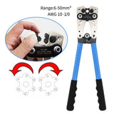 240pcs SC Open-Mouth Bare Terminals HS-50B Crimping Pliers Set - Gold - SC Inspection Hole V1107-145-66513-GLD-SCINSPECTIONHOLECOPPERLUG