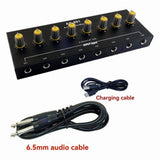 Rechargeable 8-CH Audio Mixer Portable Outdoor Sound Mixer for Musical Instrument and Microphones 8 V1192-AZ-W-20920