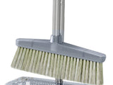 Broom Dustpan Set Cleaning Tool Dust Pan Long Handle Broom Brush Kit for Home Bedroom Gray V1294-YM0710-3117230293911