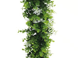Artificial Extendable Hanging Flowering White Eucalyptus Vine UV Resistant 55cm V637-DP22574