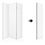 Artiss 3 Panel Room Divider Screen 131x179cm White RD-4019-3P-WH