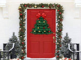 Handmade Christmas Tree Garland Christmas Tree Wreath Christmas, Xmas Tree Flower Front Decoration V1370-AZ4-11910