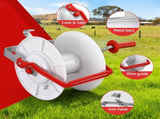 Giantz Electric Fence Reel Geared Portable Polywire Fencing Farm White SFC-REEL13-WH