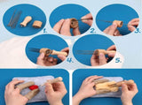 Needle Felting Kit, Needle Felting Starter Kit with Exquisite Green Storage Bag, Wool Roving 18 V1192-AZ-W-3203