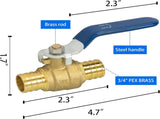 1/2 Inch Pex Full Port Shut Off Ball Valve 3/4 Inch Pex Full Port Shut Off Ball Valve Hot and Cold V1258-DP02-C-165
