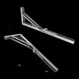 2x 20" Stainless Steel Folding Table Bracket Shelf Bench 50kg Load Heavy Duty V63-836671