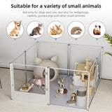 Large Acrylic Dog Playpen 120x120x61CM 8 Panels Cage V178-66942
