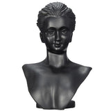 Black Resin Mannequin Lady Figure Display Necklace Earrings Jewelry Display Rack V1366-AZ2-W-27624