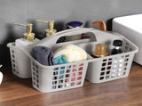 Plastic Storage Divided Tool Bin, 3 Compartments Plastic Shower Caddy Basket, Portable Divided V1189-WXFWAL-20260319-00364