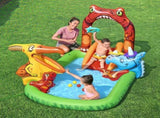 Bestway Kids Inflatable Play Splash Pool with Slide Ball Tossing Toys 242x140cm BW-POOL-PLAY-53160