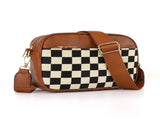 Tessellated Brown Chic Quilted Crossbody Bag - Vintage PU Leather Shoulder Purse with Adjustable V888-ELOSUNG33463