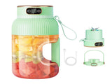 Portable 1200ml Electric Mixing Cup, Stainless Steel & Glass Body, Squeeze Bottle for Protein V1189-LWWAL-20260401-07282
