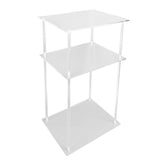 3 Tier Small Acrylic Side Table Clear Small Nightstand Bedside Table for Home Living Room Bedroom V1294-YM0901-3116240026911