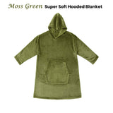Accessorize Moss Green Super Soft Hooded Blanket Extra Large V442-HIN-BLANKET-HOODIE-MOSSGREEN-L