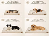 Washable Waterproof Dog Bed Sofa with Removable Cover - Orthopedic Linen Pet Pillow Bed for Small V767-P-XD2236-M-BGE