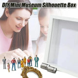 Personalized Memory Display Case - DIY Mini Museum Shadow Box with Gold Frames for Family Photos V1192-AZ-W-33269