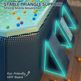 2.6m Foldable Pool PVC Non Inflatable Large Rectangle Pool Holding up to 6 People Hard Thickened V985-RECTANGULARPOOL