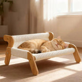 Plush Cat Bed, Cat Sofa, Warm Cat Lounge Chair, Dog Bed for Sleeping and Playing, Dog Sofa V1232-MMSF001