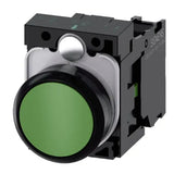 Siemens Sirius ACT Pushbutton 22mm Round Flat Momentary 1NO 500VAC/DC Plastic Green PB-P-GRN V1202-V1-SIEPB-P-GRN