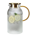 Large Capacity Glass Pitcher with Lid and Filter 2000Ml Glass Beverage Dispenser High V1366-AZ2-W-12904