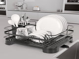Steel Frame Dish Drying Rack Durable Steel Frame, Removable Utensil Holder, Compact Size for Small V196-DR106