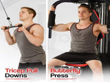 PROFLEX Home Gym Exercise Machine Fitness Equipment Weight Bench Press Set 100lbs V219-FTNMFGPRFA951
