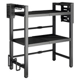 3-Tier Microwave Stand Oven Rack Height Adjustable and Extendable Stainless Steel Kitchen Storage V985-MICROWAVESHELF