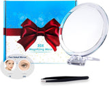 20X Magnifying Hand Mirror Two Sided Use for Makeup Application, Tweezing, and Blackhead/Blemish V178-14094