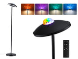 Artiss 2-in-1 LED Floor Lamp with Galaxy Projector &Remote, 178cm Tall Torchiere Standing Light with LAMP-FLOOR-2IN1-BK