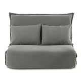 Artiss Floor Lounge Sofa Bed Foldable 2 Seater Grey FLOOR-SBL-04VEL-2S-GY