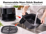 Devanti Air Fryer 6.5L 1700W Digital Touch 8 Presets Non-Stick Basket Black AF-K-J-NA50-BK