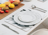 8 Pcs Clevinger MDF Placemats and Coasters Bamboo V915-CV0289-CV0290