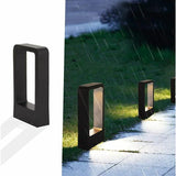 LED 7W 3000K IP65 Electrical Socket Light Post Terrace Outdoor Lighting Garden Lamp Black Warm White V1237-ZY-715-069