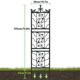 2pcs Metal Garden Trellis Fence for Climbing Plants and Rose Support V767-HW-XZ1149