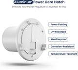 Safoner Aluminum RV Power Cord Hatch Cover, Electric Cable Pass-Through Hatch, Accepts 30A/50A Plugs V1259-DP01-F-53