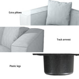 Artiss Modular Sofa Chaise Set 2-Seater Grey SBED-E-FA-02-2S-GY