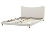 Artiss Queen Bed Frame with Boucle Headboard, Beige, 300kg Capacity BFRAME-H-DORA-Q-BG-ABC